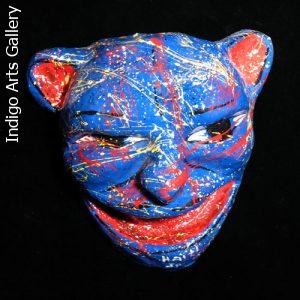 Blue-spatter Carnival Mask