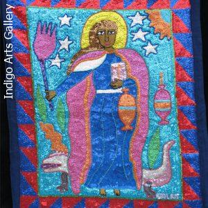 Erzulie la Flambeau (St. Martha) Sequinned Vodou Banner