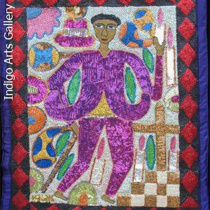 Baron Samedi Sequinned Vodou Banner