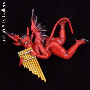 Retablo Musician Devil Ornament