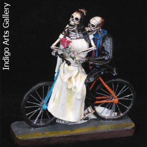 Novias Calaveras on Bicycle