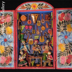 Skeleton Music Shop - Retablo