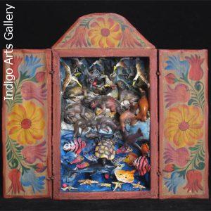 Mar Tierra Aire (Sea, Land & Air) Small Retablo