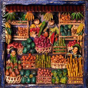 Medium Mercado de las Frutas (Fruit Market) - Retablo