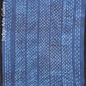 Dogon Indigo stitch resist-dyed strip-weave cloth