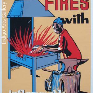 do not revive FIRES with inflammable LIQUIDS - Workplace Safety Poster #33