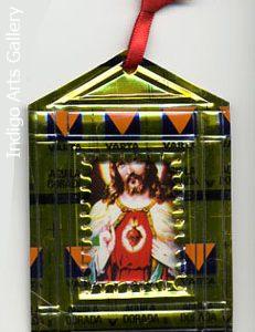 Tin Can Frame Ornament - temple