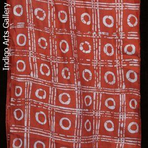 Batik Scarf on Silk by Gasali Adeyemo