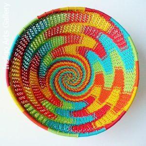 Imbenge Zulu Telephone Wire Basket (bowl shape)