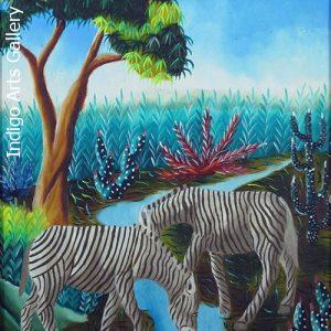 Zebras at the Stream