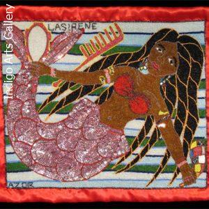 "La Sirene" Beaded Drapo Vodou (vodou flag)