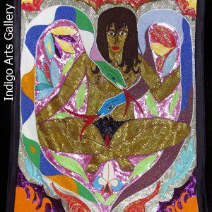 Snake Woman Vodou Flag