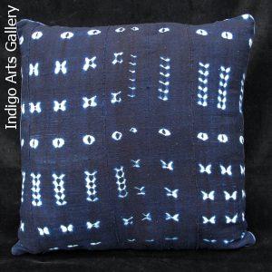 Indigo Tie-dye Pillow from Burkina Faso