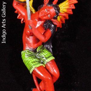 Devil Musician Retablo Ornament (Drum)