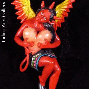 Devil with Heart Retablo Ornament