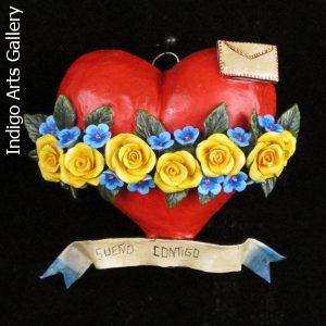 "Sueno Contigo" Retablo Heart Ornament