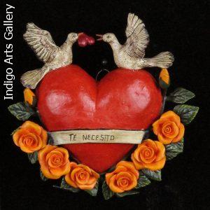 "Te Necesito" Retablo Heart Ornament