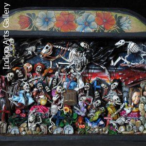 Party in the Cemetery - Day of the Dead Retablo (Version 13)