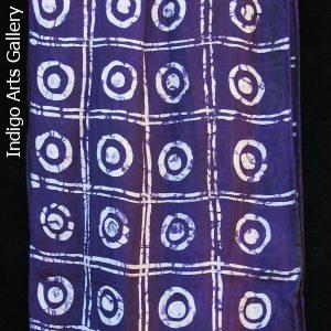 Batik Scarf on Silk by Gasali Adeyemo