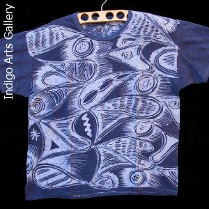 Indigo Batik T-shirt by Gasali Adeyemo