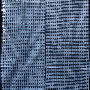 Yoruba "Adire Alabere" Machine-Stitched resist Indigo-dyed Cotton Cloth