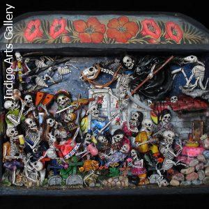 Party in the Cemetery - Day of the Dead Retablo (Version 14)