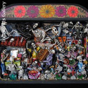 Party in the Cemetery - Day of the Dead Retablo (Version 15)