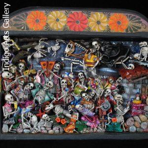 Party in the Cemetery - Day of the Dead Retablo (Version 16)