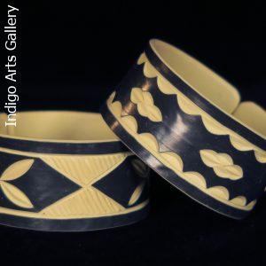 "Faux Ivory" PVC Bracelets from Namibia - Wide Cuff