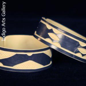 "Faux Ivory" PVC Bracelets from Namibia - Medium Cuff