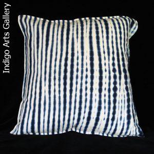 Resist-dyed Indigo Pillow by Aissata Namoko of Mali