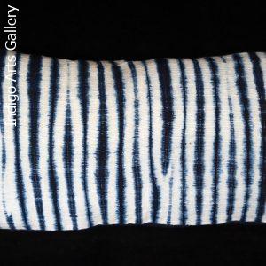 Resist-dyed Indigo Pillow from Mali