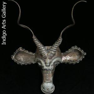 Recycled Steel Kudu Mask from Zimbabwe