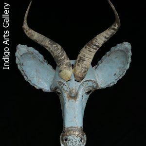 Recycled Steel Springbok Mask from Zimbabwe