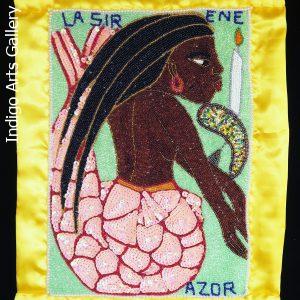 "La Sirene" Beaded Vodou Flag