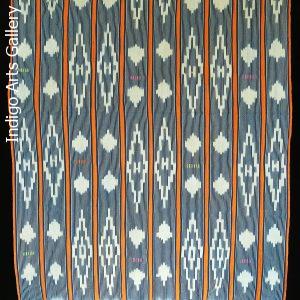 Baule ikat strip-weave cotton fabric