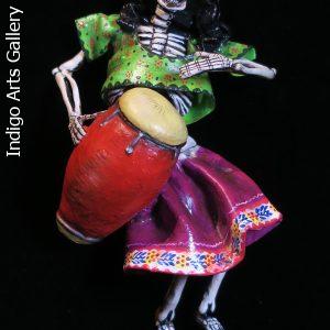 Calavera Drummer - Retablo figure