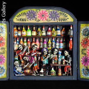 Cantina de los Muertos (Cantina of the Dead) - Retablo (version 3)