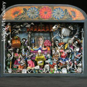 Party in the Cemetery - Day of the Dead Retablo (Version 17)