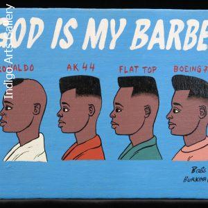 God is My Barber - Mini Signboard