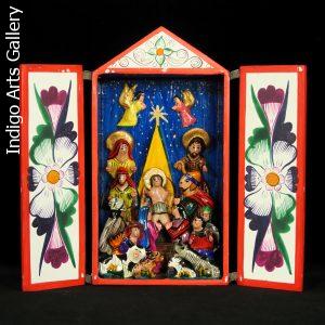 Nacimiento (Nativity) - Tall Retablo