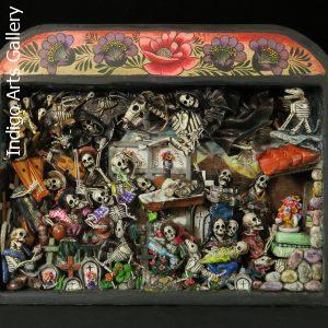 Party in the Cemetery - Day of the Dead Retablo (Version 18)