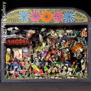 Party in the Cemetery - Day of the Dead Retablo (Version 20)