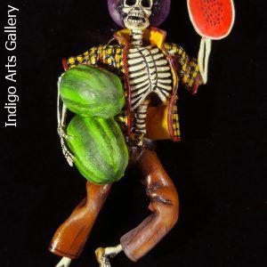 "Sandias del Muerte" (Watermelons of Death) - retablo figure