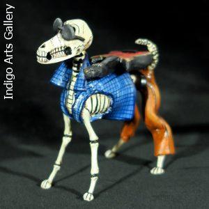 Calavera Rock-star Dog - Retablo Figure