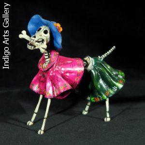 La Catrina Dog - Retablo Figure