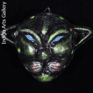 Green Jaguar Carnival Mask