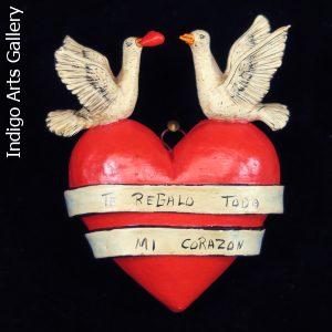 "Te Regalo Todo Mi Corazon"  - Retablo Heart Ornament