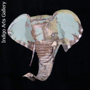 Recycled Steel Elephant Mask from Zimbabwe