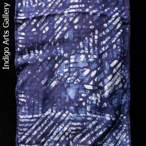 Batik Scarf on Silk by Gasali Adeyemo